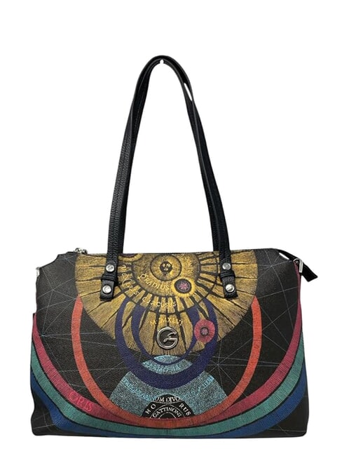 PLANETARIUM sac de courses, sac bandouli&egrave;re plan&egrave;te.impression noire - Sacs pour Femme
