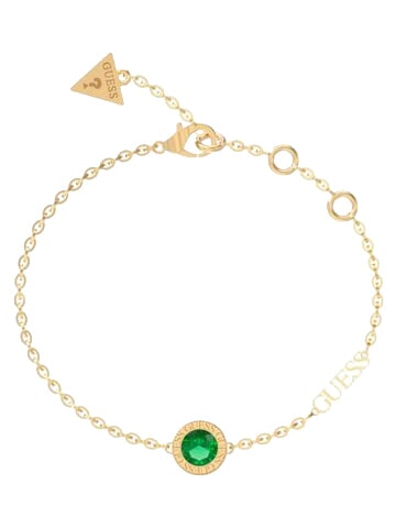 COLOR MY DAY Bracelet avec zircon cubique or jaune/&eacute;meraude - Bracelets