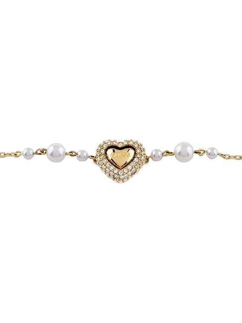 BELOVED Bracelet &agrave; breloques en forme de c&oelig;ur or jaune - Bracelets