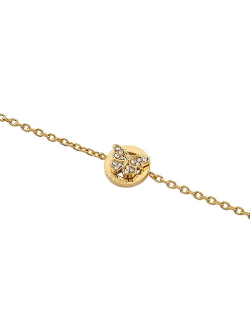 BORBOLETA Bracelet &agrave; breloque papillon or jaune - Bracelets