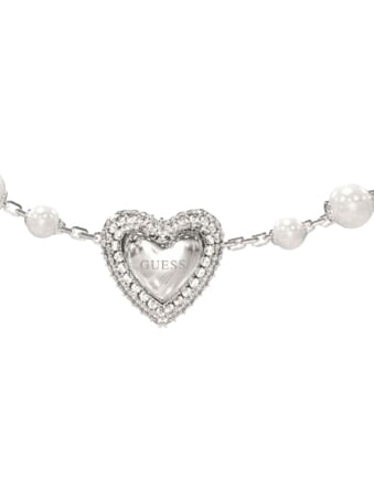 BELOVED Bracelet &agrave; breloques en forme de c&oelig;ur ARGENT - Bracelets