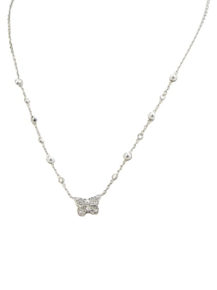 BORBOLETA Collier pendentif papillon ARGENT - Colliers