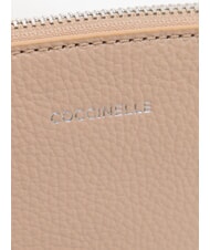 COCCINELLE ROUNDED ENVELOPE pochette en cuir rosaces - Sacs pour Femme - 4