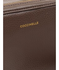 COCCINELLE ALPHA Mini sac bandouli&egrave;re en cuir brunette - Sacs pour Femme - 4