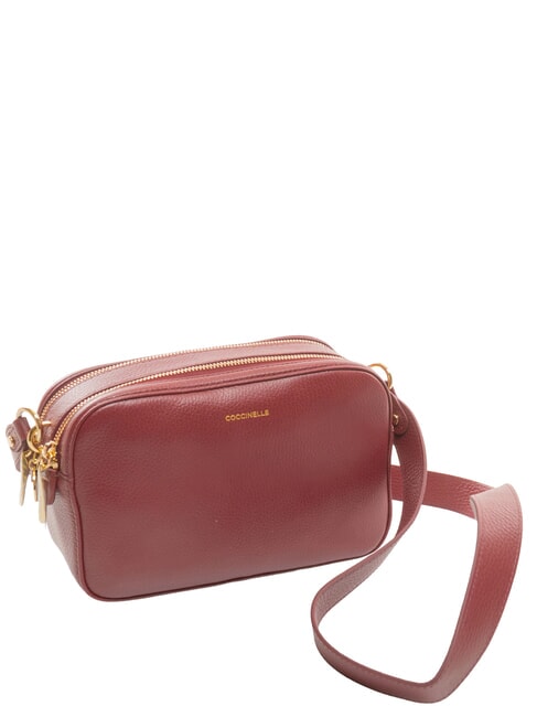 ALPHA Mini sac bandouli&egrave;re en cuir groseille - Sacs pour Femme