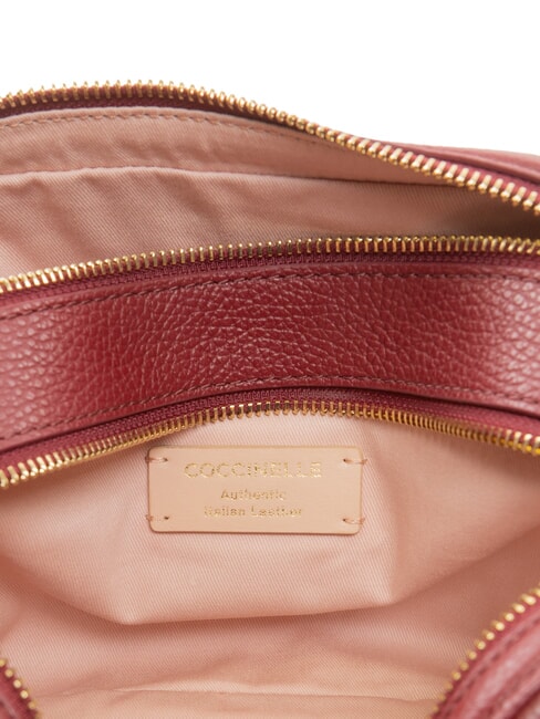 ALPHA Mini sac bandouli&egrave;re en cuir groseille - Sacs pour Femme