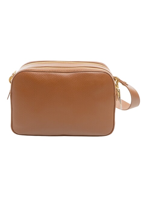 ALPHA Mini sac bandouli&egrave;re en cuir Cognac - Sacs pour Femme