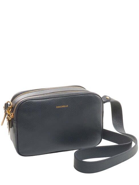 ALPHA Mini sac bandouli&egrave;re en cuir bleu nuit - Sacs pour Femme