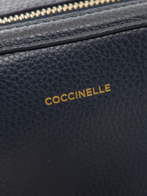 ALPHA Mini sac bandouli&egrave;re en cuir bleu nuit - Sacs pour Femme