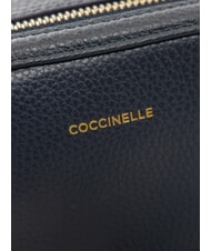 COCCINELLE ALPHA Mini sac bandouli&egrave;re en cuir bleu nuit - Sacs pour Femme - 4