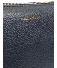 COCCINELLE ALPHA Sac de courses en cuir bleu nuit - Sacs pour Femme - 4