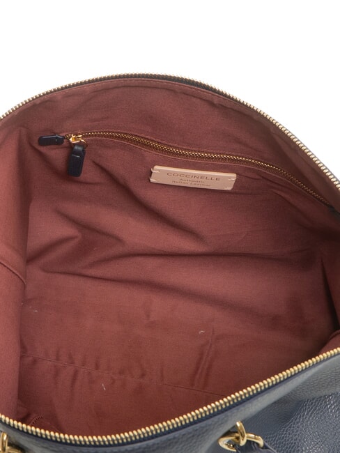 ALPHA Sac de courses en cuir bleu nuit - Sacs pour Femme
