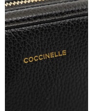 COCCINELLE ALPHA Mini sac bandouli&egrave;re en cuir Noir - Sacs pour Femme - 4