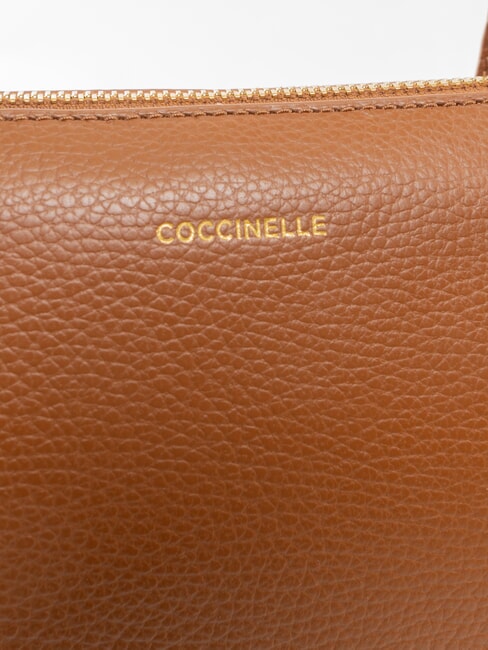 ALPHA Sac de courses en cuir Cognac - Sacs pour Femme