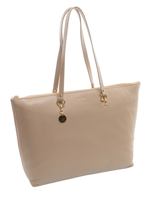 ALPHA Sac de courses en cuir taupe chaud - Sacs pour Femme