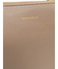 COCCINELLE ALPHA Sac de courses en cuir taupe chaud - Sacs pour Femme - 4