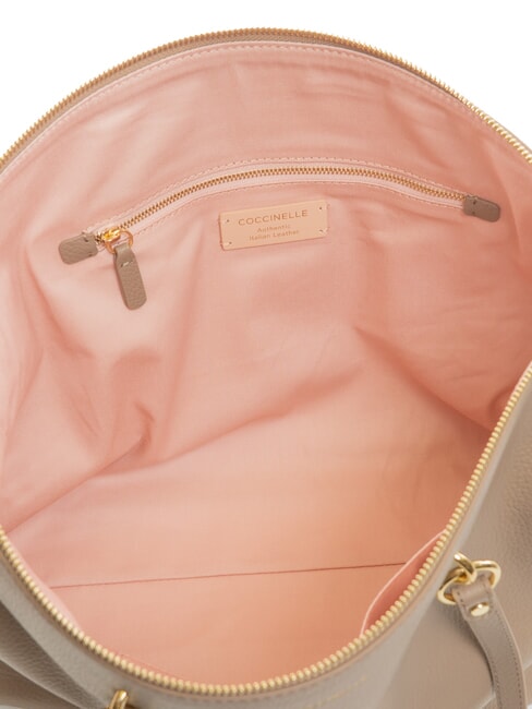 ALPHA Sac de courses en cuir taupe chaud - Sacs pour Femme