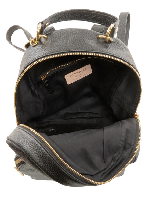 ALPHA Sac &agrave; dos en cuir Noir - Sacs pour Femme
