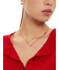 GUESS STYLISH GUESS Collier en forme de pi&egrave;ce de monnaie avec logo or jaune - Colliers - 4
