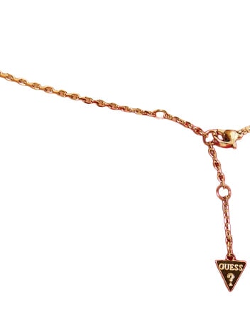 STYLISH GUESS Collier en forme de pi&egrave;ce de monnaie avec logo or jaune - Colliers