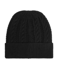 GUESS FRANCES KNITTED Bonnet tricot&eacute; &agrave; revers NOIR - Bonnets - 2