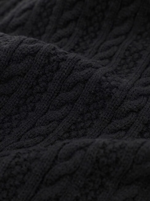 FRANCES KNITTED &Eacute;charpe orn&eacute;e de tresses NOIR - &Eacute;charpes