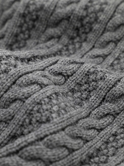 FRANCES KNITTED &Eacute;charpe orn&eacute;e de tresses gris - &Eacute;charpes