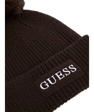 GUESS AMORETTE KNITTED Chapeau &agrave; pompons brun amer - Bonnets - 3