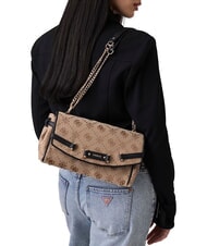 GUESS DOROTHY sac bandouli&egrave;re logo lait/noir - Sacs pour Femme - 2
