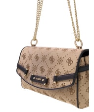 GUESS DOROTHY sac bandouli&egrave;re logo lait/noir - Sacs pour Femme - 4