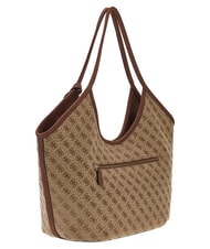 GUESS SAMANTHA sac bandouli&egrave;re logo latte / marron - Sacs pour Femme - 2
