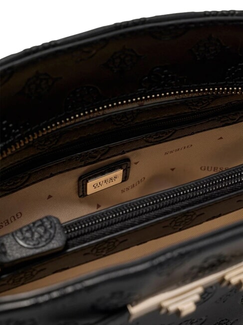 CARMELLA Sac &agrave; main &agrave; double poign&eacute;e logo noir - Sacs pour Femme