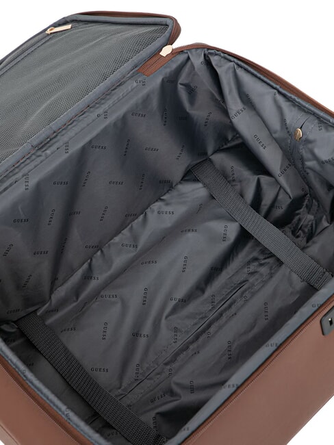 SAMANTHA 18 chariot &agrave; bagages &agrave; main logo latte / marron - Valises cabine