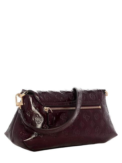 CARMELLA sac bandouli&egrave;re logo bordeaux - Sacs pour Femme
