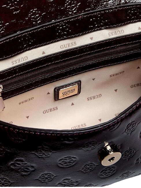 CARMELLA sac bandouli&egrave;re logo bordeaux - Sacs pour Femme