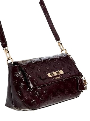 CARMELLA sac bandouli&egrave;re logo bordeaux - Sacs pour Femme