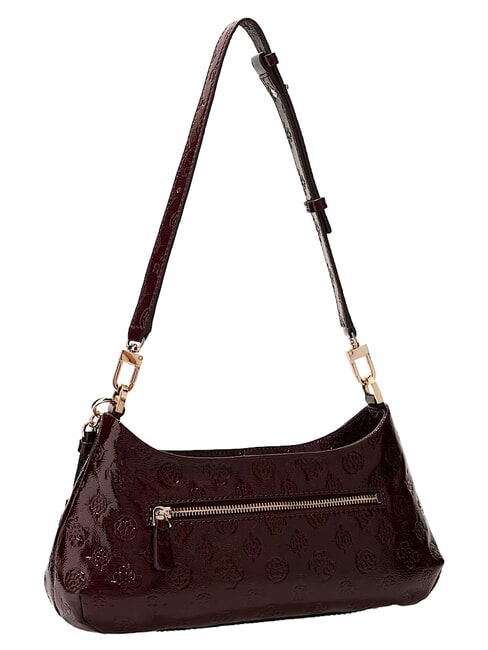 CARMELLA sac bandouli&egrave;re logo bordeaux - Sacs pour Femme