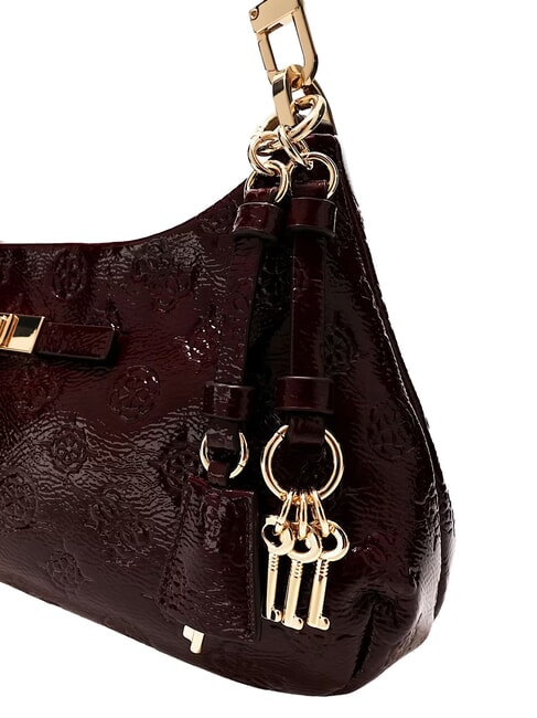 CARMELLA sac bandouli&egrave;re logo bordeaux - Sacs pour Femme