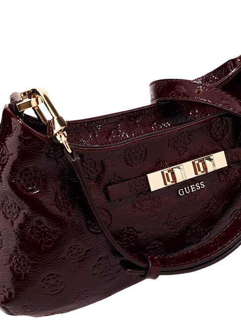 CARMELLA sac bandouli&egrave;re logo bordeaux - Sacs pour Femme