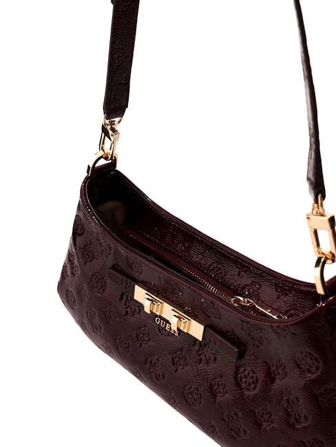 CARMELLA sac bandouli&egrave;re logo bordeaux - Sacs pour Femme