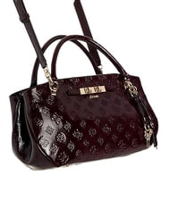 GUESS CARMELLA Sac &agrave; main avec bandouli&egrave;re logo bordeaux - Sacs pour Femme - 4