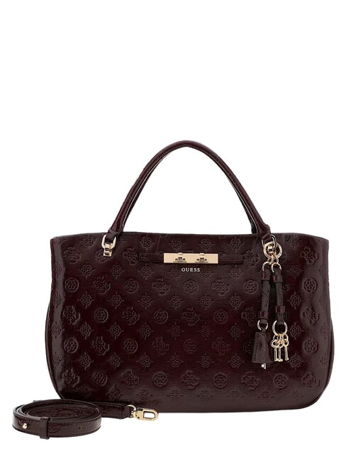 CARMELLA Sac &agrave; main avec bandouli&egrave;re logo bordeaux - Sacs pour Femme