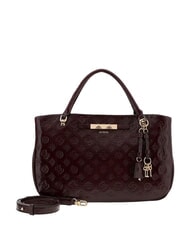 GUESS CARMELLA Sac &agrave; main avec bandouli&egrave;re logo bordeaux - Sacs pour Femme - 4