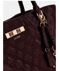 GUESS CARMELLA Sac &agrave; main avec bandouli&egrave;re logo bordeaux - Sacs pour Femme - 5