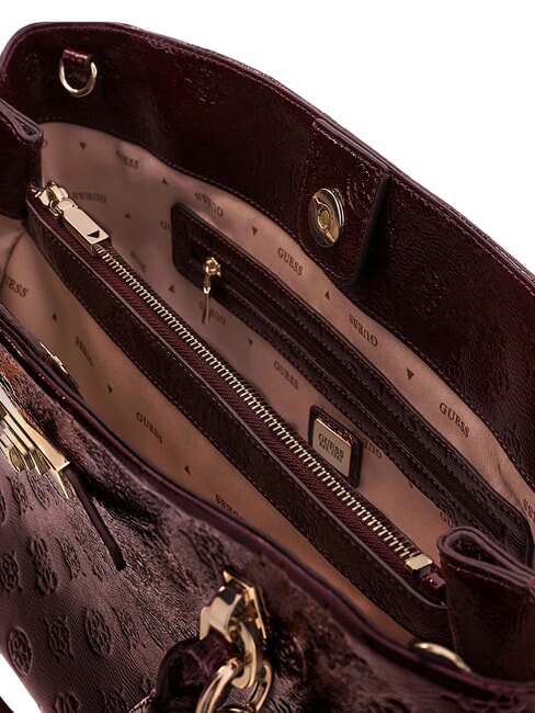 CARMELLA Sac &agrave; main avec bandouli&egrave;re logo bordeaux - Sacs pour Femme