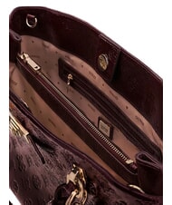 GUESS CARMELLA Sac &agrave; main avec bandouli&egrave;re logo bordeaux - Sacs pour Femme - 6