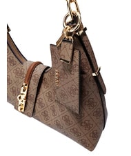 GUESS YVONNE LOGO sac bandouli&egrave;re LOGO DE LAIT - Sacs pour Femme - 4