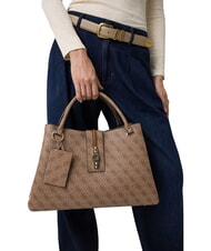GUESS YVONNE LOGO Sac &agrave; main avec bandouli&egrave;re LOGO DE LAIT - Sacs pour Femme - 7