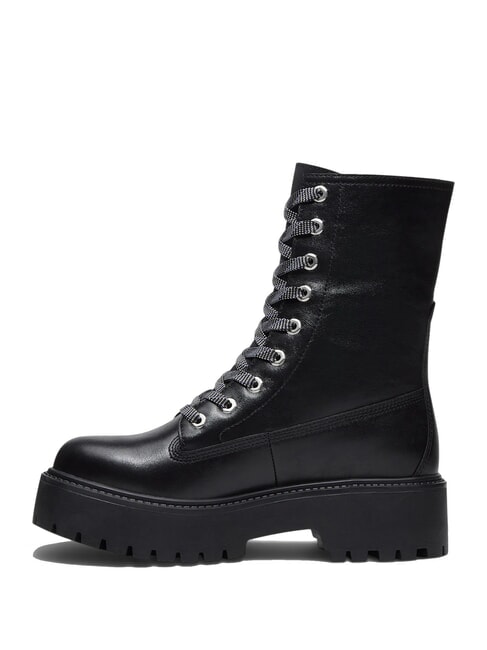 STONE STREET bottines en cuir noir pleine fleur - Chaussures Femme