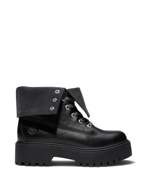 STONE STREET bottines en cuir noir pleine fleur - Chaussures Femme